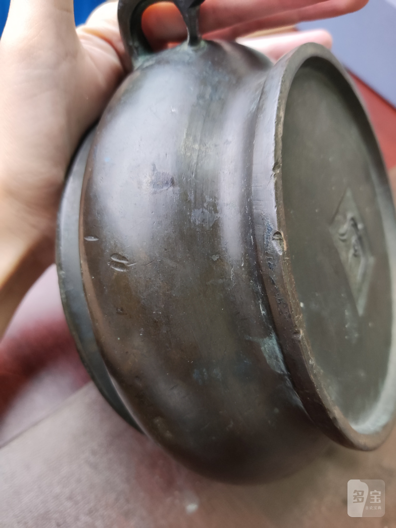 清 铜异形耳压经炉 - 图7